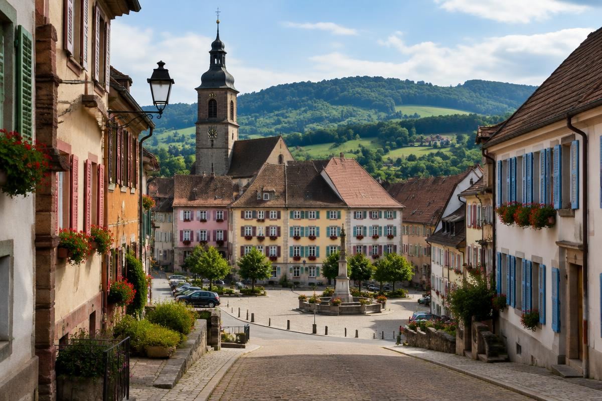 Place centrale d'Altkirch, dans le Sundgau — secteur d'intervention de notre serrurier dépanneur 24h/24