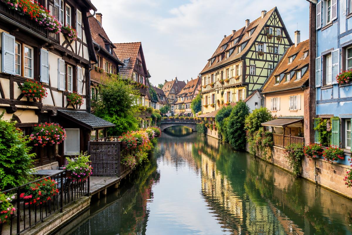 Maisons à colombages de la Petite Venise à Colmar, secteur d'intervention de notre serrurier