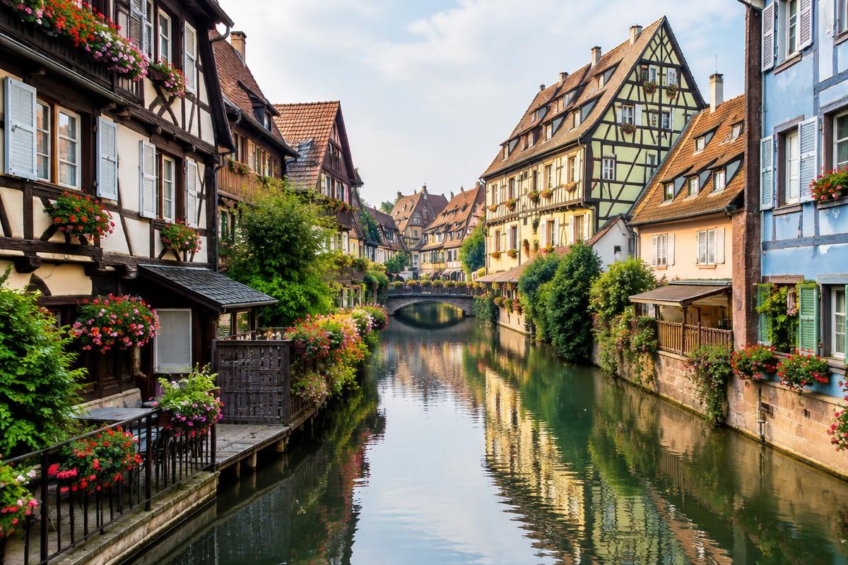 Maisons à colombages de la Petite Venise à Colmar — secteur d'intervention de notre serrurier dépanneur 24h/24