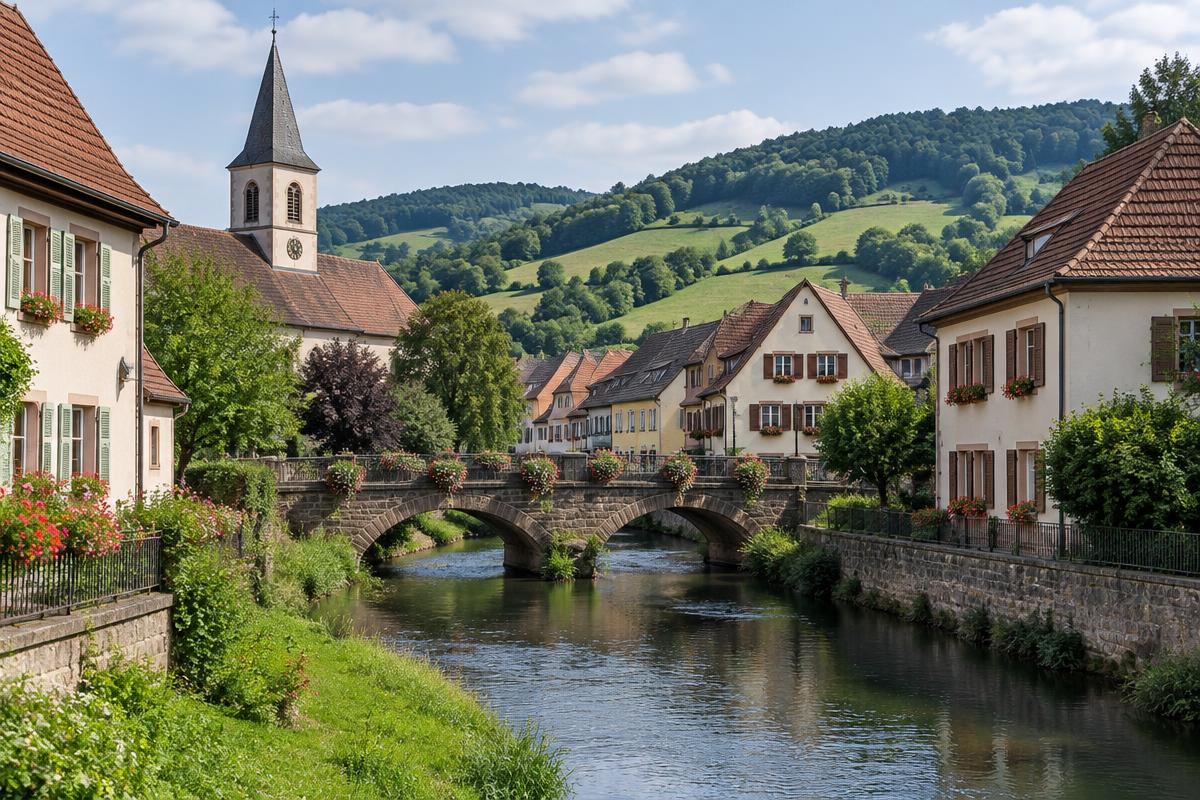 Pont sur l'Ill à Hirsingue, dans le Sundgau — secteur d'intervention de notre serrurier dépanneur 24h/24