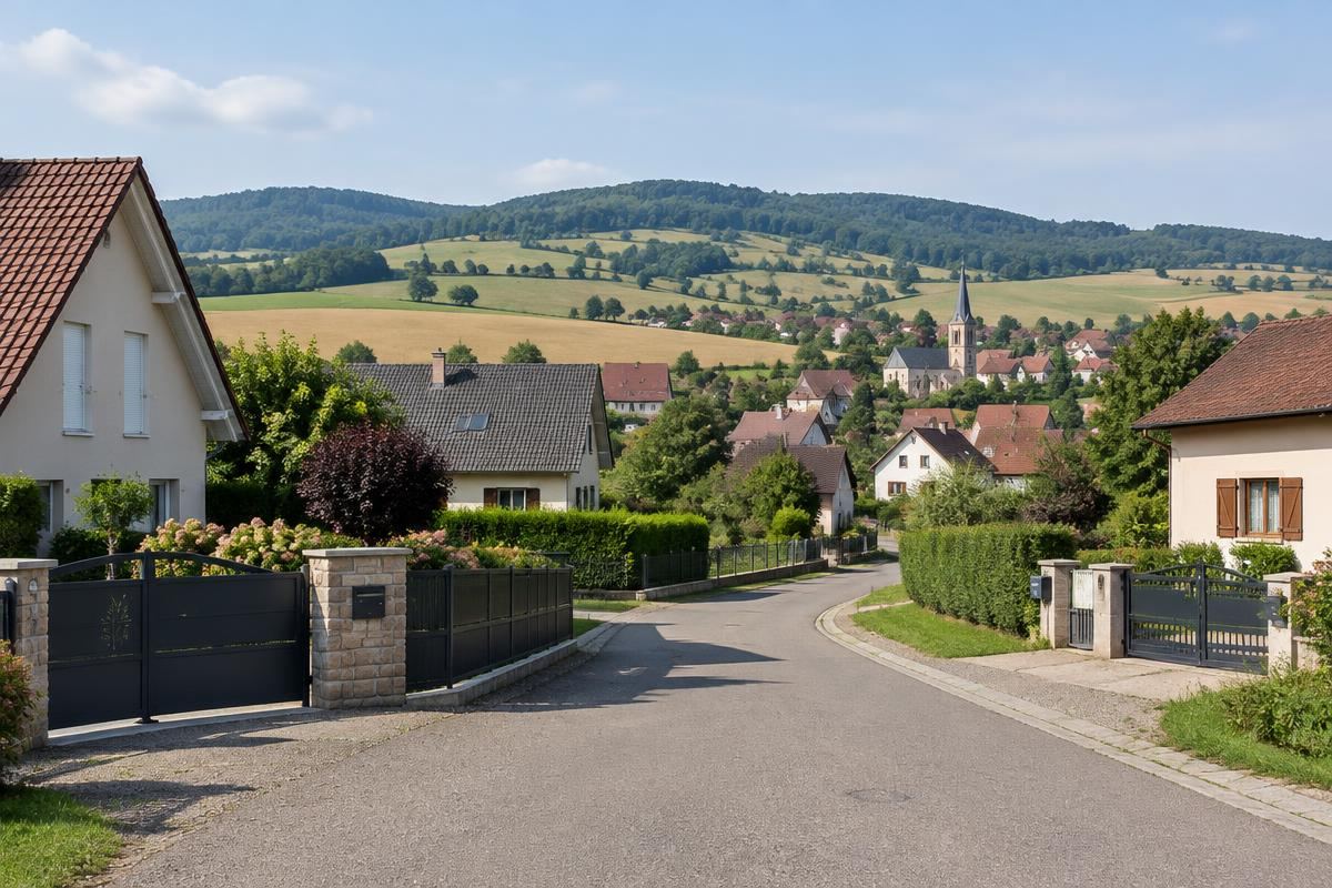 Village de Hochstatt et collines du Sundgau — secteur d'intervention de notre serrurier dépanneur 24h/24