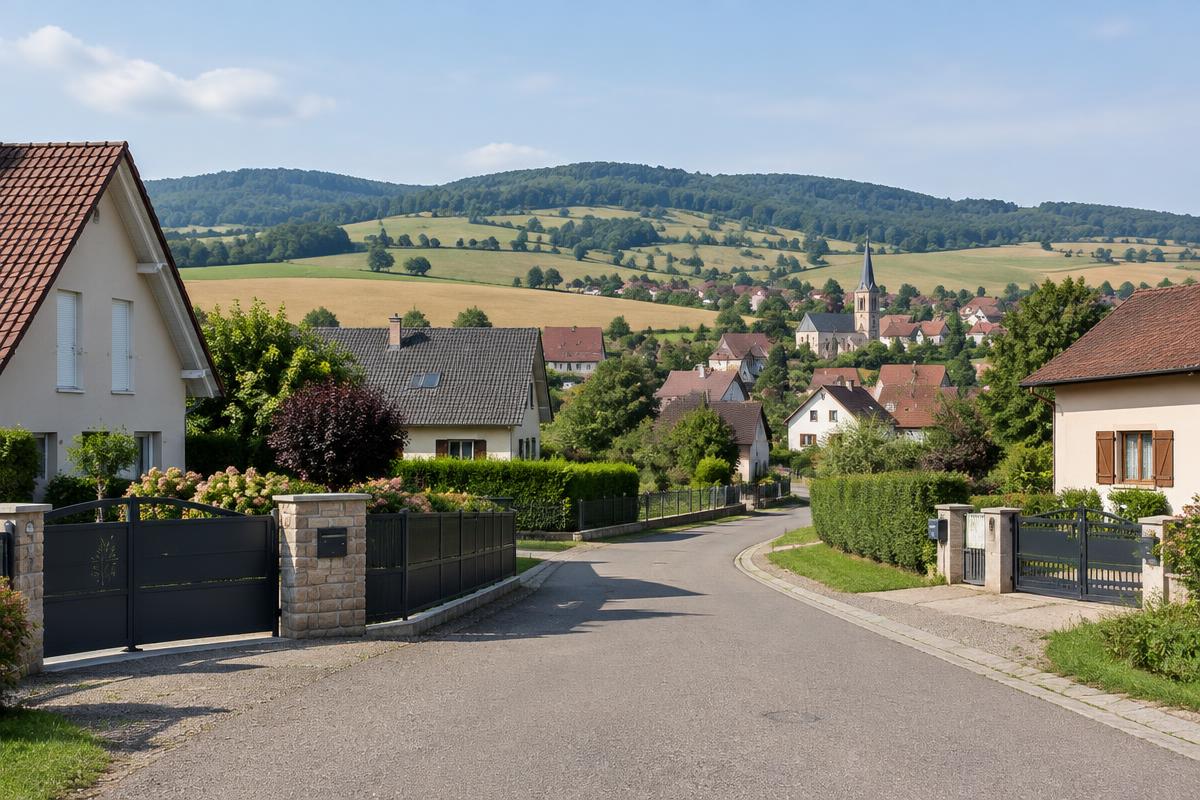 Village de Hochstatt et collines du Sundgau — secteur d'intervention de notre serrurier dépanneur 24h/24