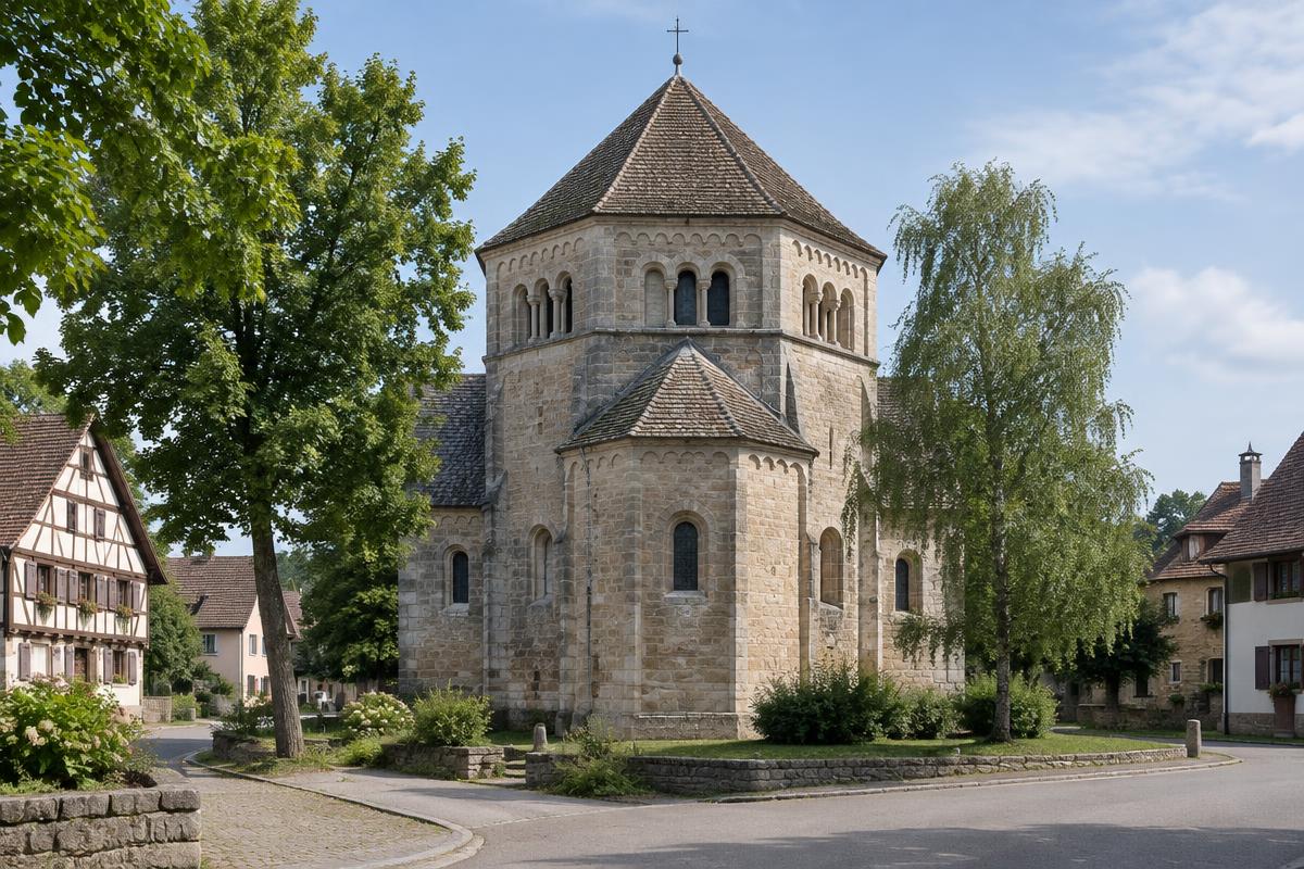 Église octogonale d'Ottmarsheim — secteur d'intervention de notre serrurier dépanneur 24h/24