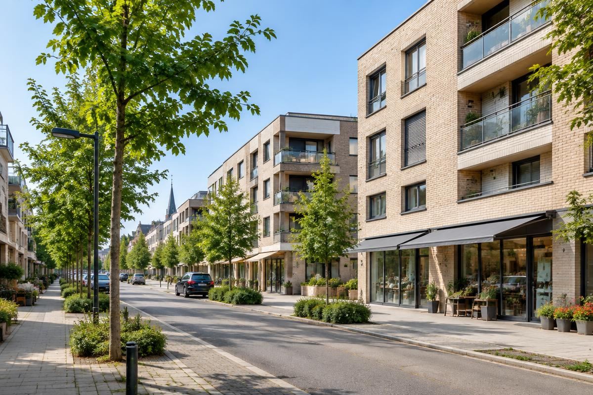 Rue résidentielle de Saint-Louis, près de Bâle — secteur d'intervention de notre serrurier dépanneur 24h/24