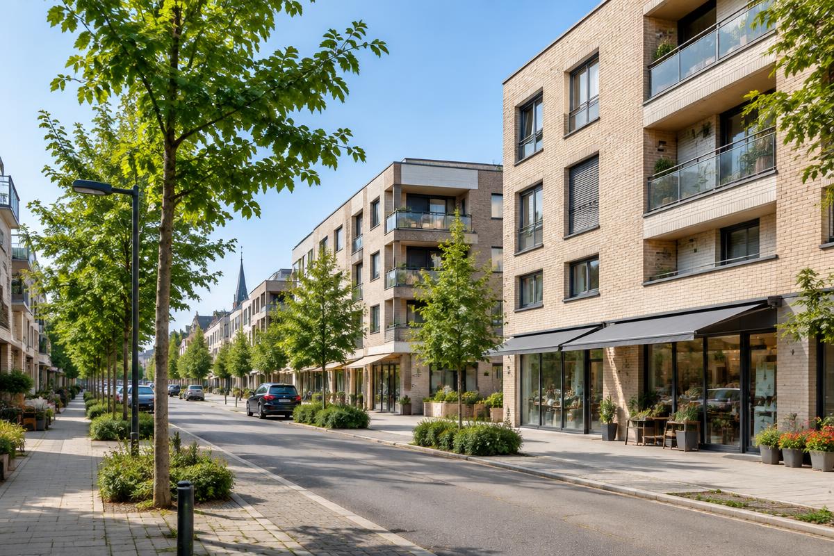Rue résidentielle de Saint-Louis près de Bâle, zone de dépannage serrurerie